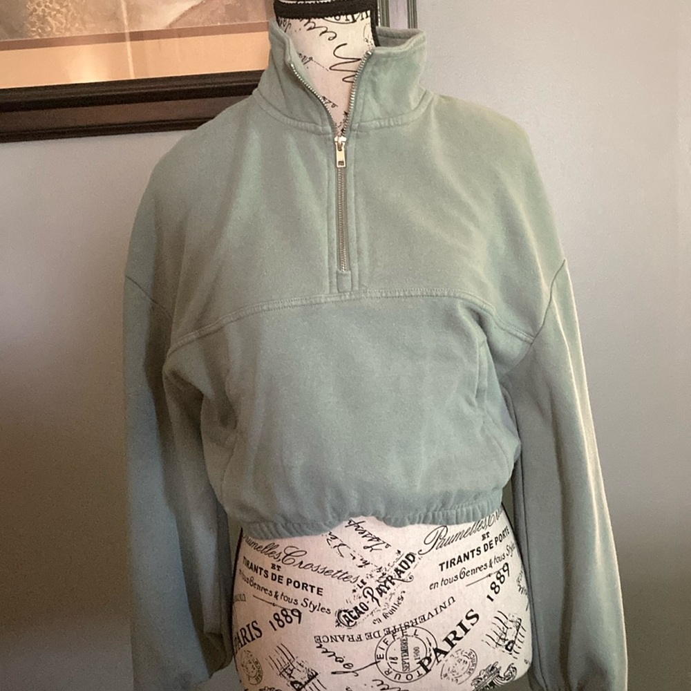Garage Green Cowl Neck Sweater